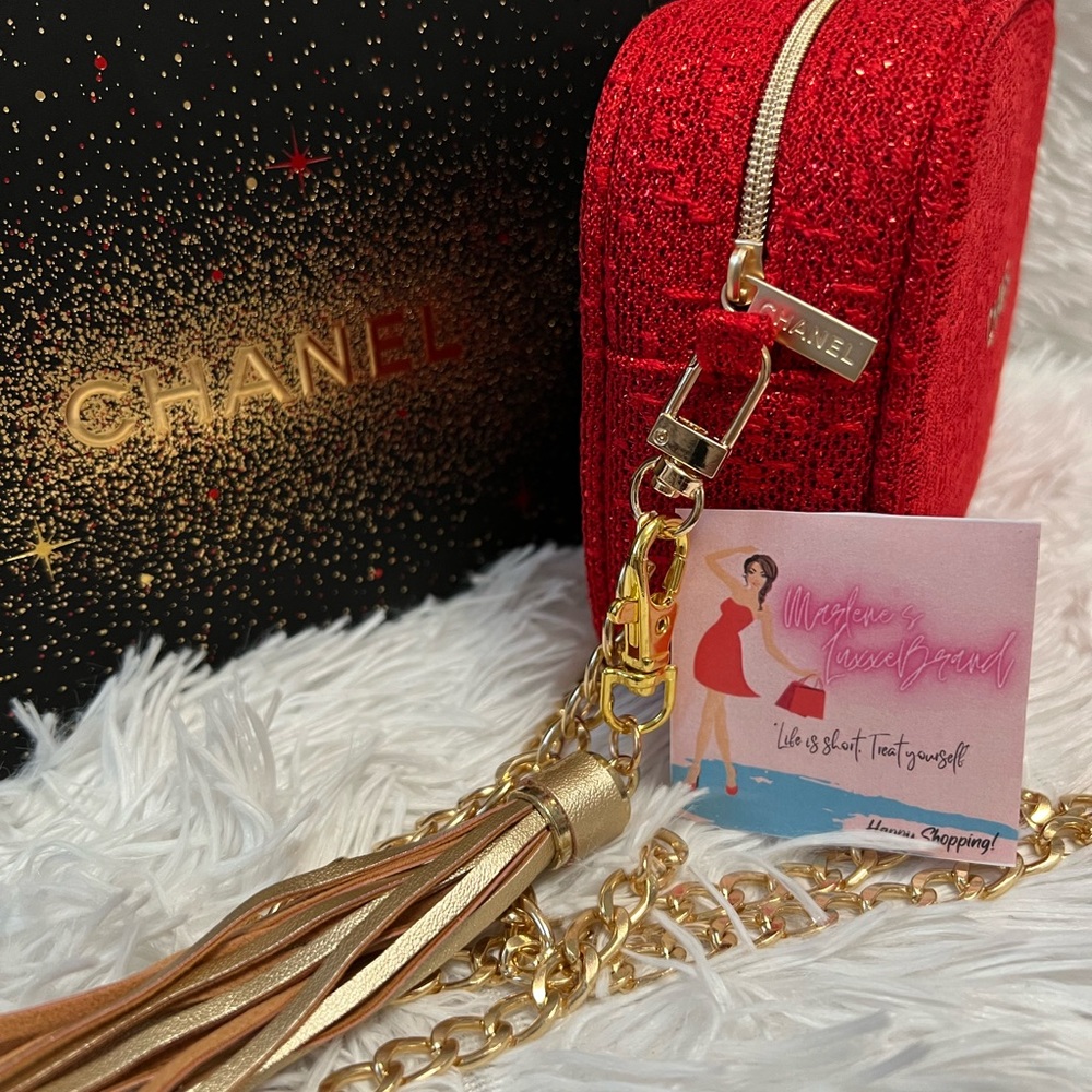 CHANEL MAKEUP BAG POUCH AUTHENTIC - Picture 6 of 11